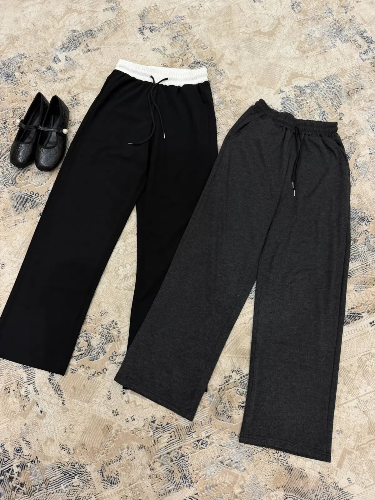 Wide-Leg Knit Pants