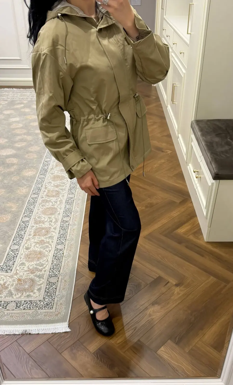 Kapyushonli xaki parka — 2 / 5