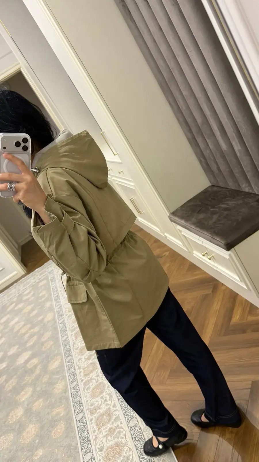 Kapyushonli xaki parka — 3 / 5