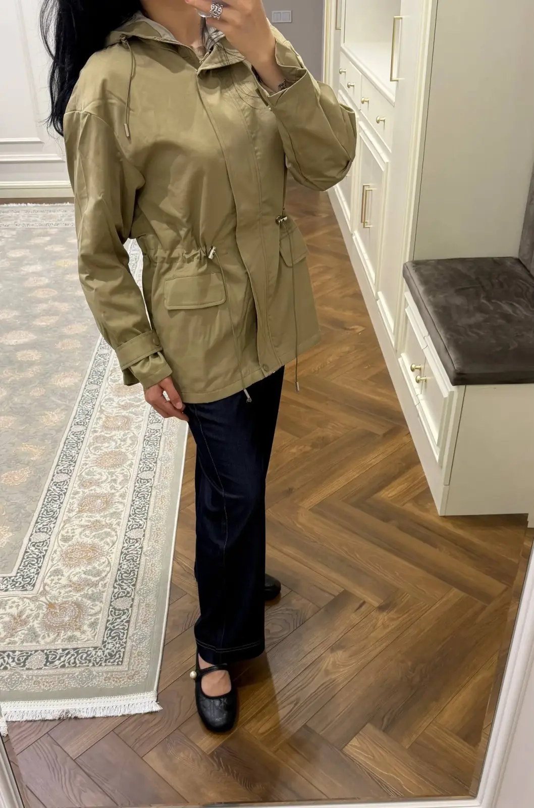 Kapyushonli xaki parka — 4 / 5