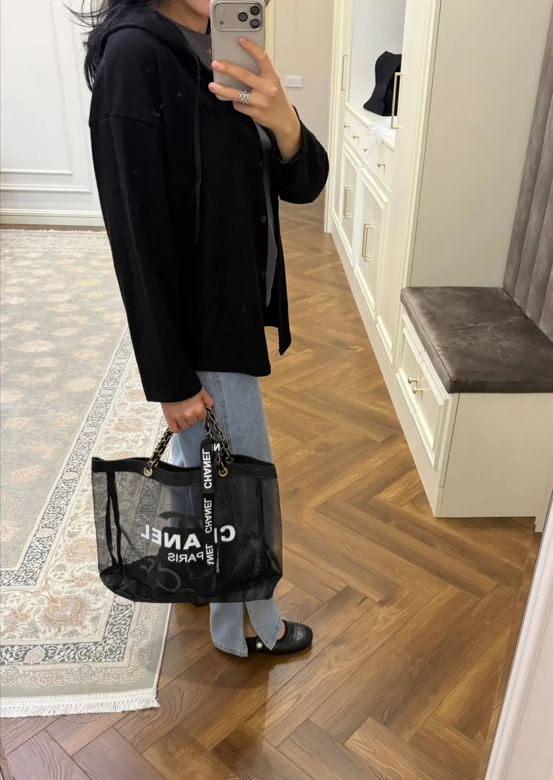 Qora to'rli shopper sumka — 5 / 5