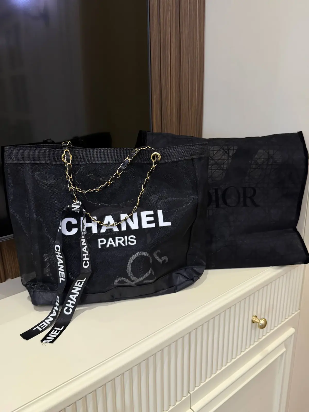 Qora to'rli shopper (kanaj naqsh) — 2 / 4