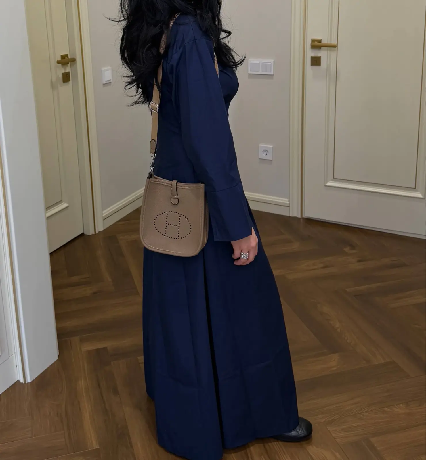 Navy Maxi Shirt Dress — 5 / 7