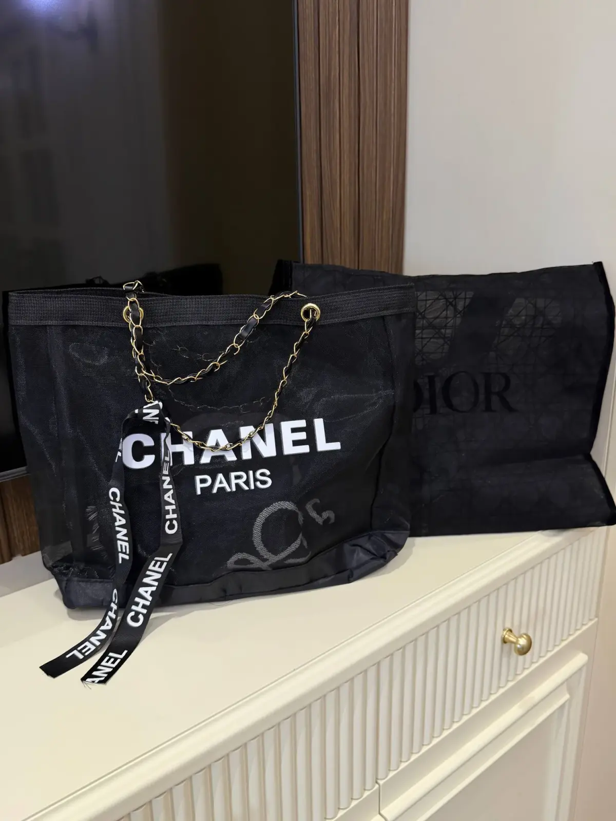 Qora to'rli shopper sumka — 3 / 5